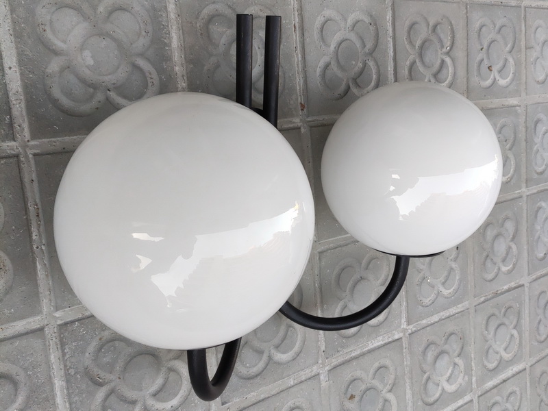 lampara aplique farola rosca e27 met cristal 45x60x28 6u